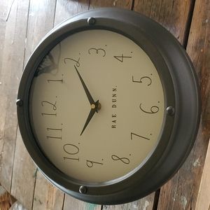 Rae Dunn wall clock Rae Dunn Wall clock  dark grey metal